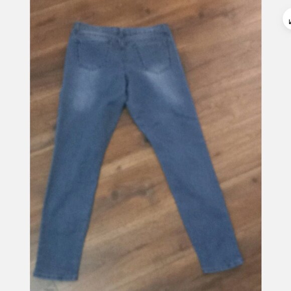 Womans Silver Crush Jeans blue denim Size 9 stripe silver 29 length - Picture 2 of 4